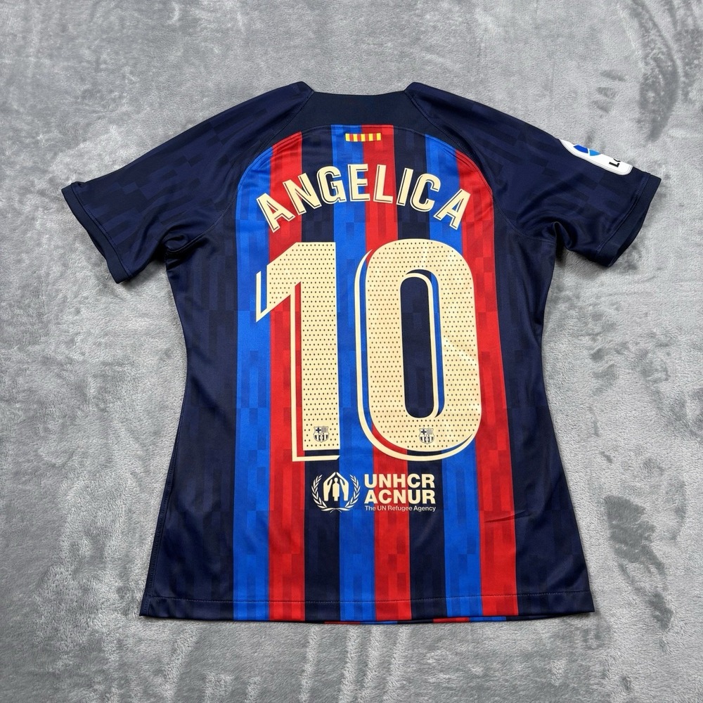 Nike FC Barcelona 2022/23 Stadium Home Women's Jersey Slim Fit Medium DJ7771-452 - Picture 8 of 8